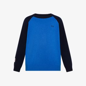 Boy's sweater color block raglan l/s
