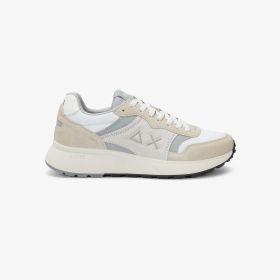 White Sun Daddy nylon and suede sneaker