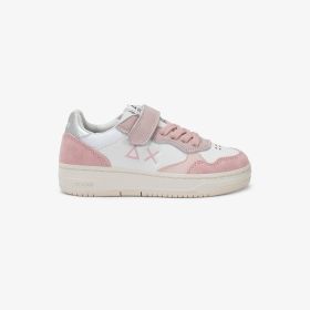 Sneaker Kid Girl's Basket Love Lady con cinturino e lacci rosa scuro