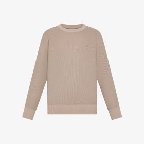 Maglia in piquet di cotone grigio stone