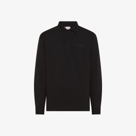 Polo contrast fabric elbow l/s