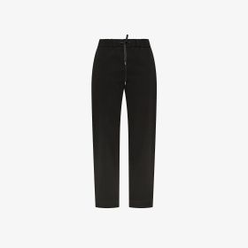 Pantaloni in gabardina di cotone nero