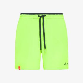 Shorts mare in nylon giallo fluo