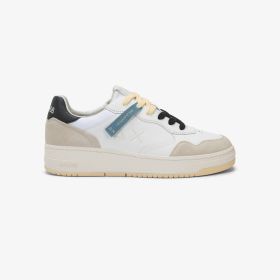 Sneaker Big Basket Evo in pelle bianco/nero