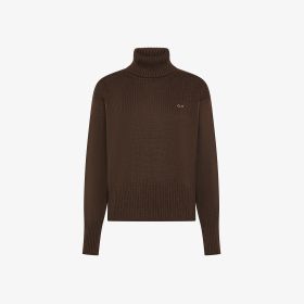 Maglia dolcevita in lana e cashmere testa di moro