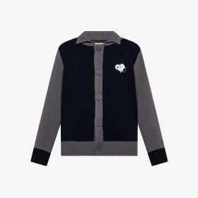 Boy's cardigan bicolor peanuts artwork