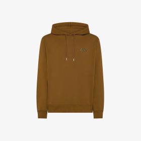 Felpa in cotone con cappuccio e coulisse volpe