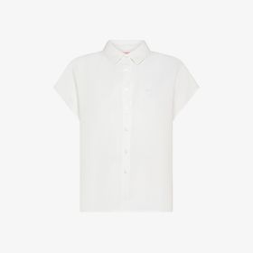 Off white linen blend shirt
