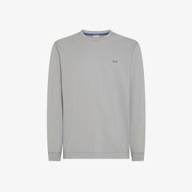 Medium grey stretch cotton piqué t-shirt