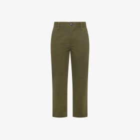 Pantaloni chino in cotone militare scuro