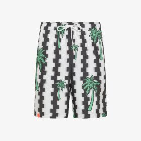 Shorts mare con stampa bianco/nero