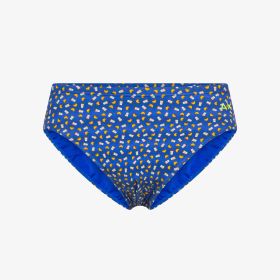 Royal blue printed nylon swim briefs