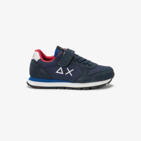 Sneaker Boy's Tom Solid in nylon e suede navy blue