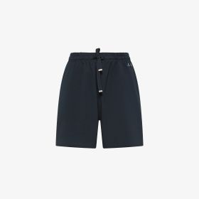 Shorts in piquet di cotone blu navy
