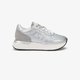 Sneaker Big Ally in pelle argento