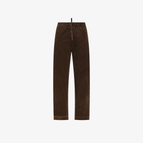 Pantaloni in velluto con coulisse testa di moro