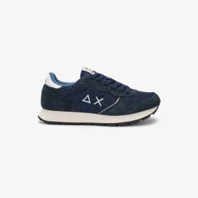 Navy blue Teen Girl's Ally Glitter mesh and suede sneaker