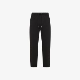 Black cotton fleece joggers