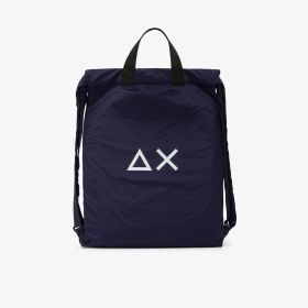 Navy blue nylon backpack