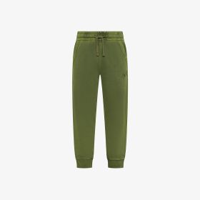 Pantaloni in felpa di cotone verde scuro