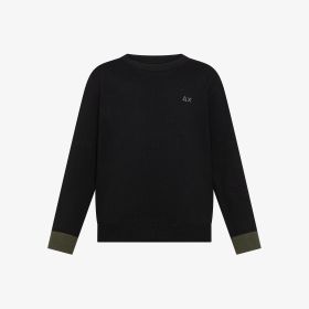 Maglia in misto lana con patch nero