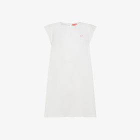 Abito in misto lino bianco panna