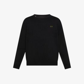 Maglia in cotone e lana nero