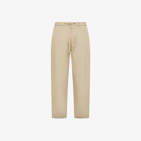 Stone grey heavy poplin trousers