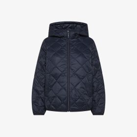 Piumino corto in nylon trapuntato navy blue