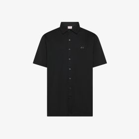 Camicia in jersey di cotone nero