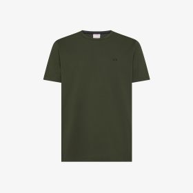 Dark military cotton piqué t-shirt