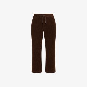 Dark brown cotton corduroy chino trousers