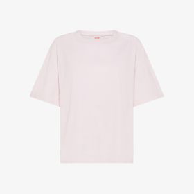 Pink oversized cotton jersey T-shirt