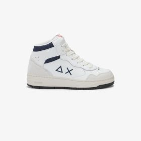 Sneaker Boy's Big Basket Evo Midi in PU bianco