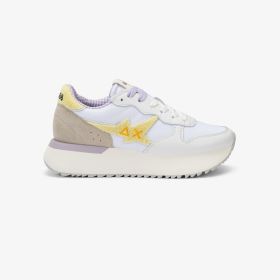 Sneaker Big Stargirl Sponge in pelle e nylon bianco/giallo limone