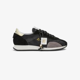Sneaker Easy Runner in suede e nylon nero